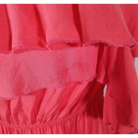 CATWALK STUDIO CORAL RUFFLE STRAPLESS DRESS SZ.S GUC. - Picture 5 of 5